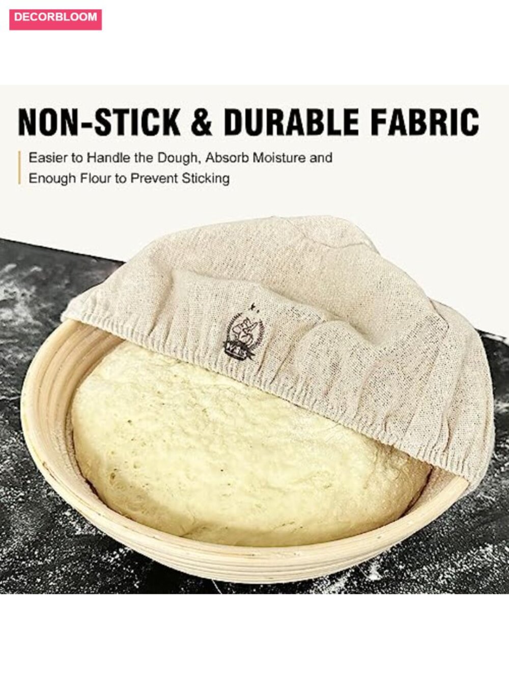 6 Pcs 9 Inch Bread Proofing Liner Cloth Natural Rattan Banneton Baking Dough - Picture 4 of 6